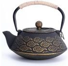 LuxusKollektion Teekanne Gusseisen Teekanne mit Infuser 800ml Japanisch Schwarz