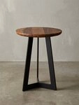 KADIMA DESIGN Beistelltisch Beistelltisch 35x45x35 cm Edelholz Metall,...