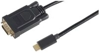 S-Conn USB Kabel USB Typ C Stecker > VGA Stecker vergoldete Kontakte 1,8m...