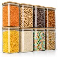 Arendo Aufbewahrungsbecher Glasbeh&auml;lter-Set 8x 1,65 L Borosilikatglas mit