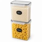 relaxdays Vorratsdose Set mit Klickverschluss, Kunststoff, (2-tlg), 9,5 Liter,