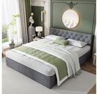 STILVORA Polsterbett 140&times;200cm Doppelbett mit gekn&ouml;pftes Kopfteil,Bett mit...