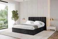 ALTDECOR Polsterbett STERA (Polsterbett mit Bettkasten und Lattenrost, Boxbett...