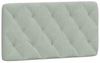 vidaXL Bett Kopfteilkissen Hellgrau 100 cm Samt (1-tlg)