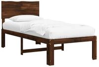 vidaXL Bett Einzelbettgestell mit Kopfteil ROSTOCK Dunkelbraun 80 x 200 cm...