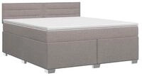 vidaXL Bett Boxspringbett mit Matratze Taupe 180 x 200 cm Stoff (1-tlg)