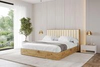 ALTDECOR Polsterbett ENZO4 (Polsterbett mit Bettkasten und Lattenrost, Boxbett...
