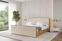 ALTDECOR Polsterbett ENZO4-Z (Polsterbett mit Bettkasten und Lattenrost,...