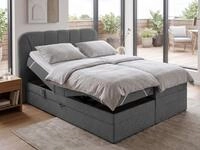 Beautysofa Boxspringbett ROMEO elektrisch verstellbar, mit Bettkasten (Kopf- &
