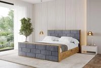 ALTDECOR Polsterbett ENZO8-Z (Polsterbett mit Bettkasten und Lattenrost,...
