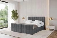 ALTDECOR Polsterbett AMEA-Z (Polsterbett mit Bettkasten und Lattenrost, Boxbett...
