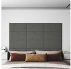 vidaXL Bett Wandkopfteilen 12 stk. Dunkelgrau Samt (12-tlg)
