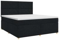 vidaXL Bett Boxspringbett mit Matratze Schwarz 160 x 200 cm Stoff (1-tlg)