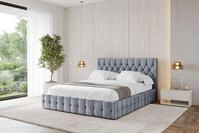 ALTDECOR Polsterbett LARO (Polsterbett mit Bettkasten und Lattenrost, Boxbett...