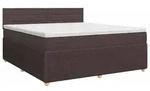 vidaXL Bett Boxspringbett mit Matratze Dunkelbraun 180 x 200 cm Stoff (1-tlg)...
