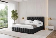 ALTDECOR Polsterbett LARO (Polsterbett mit Bettkasten und Lattenrost, Boxbett...