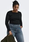 Langarmshirt ONLY CARMAKOMA "CARVAL L/S O-NECK TOP JRS NOOS", Damen, Gr. L,...