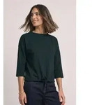 STREET ONE 3/4-Arm-Shirt mit Ripp-Details gr&uuml;n 34 EU