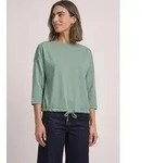 STREET ONE 3/4-Arm-Shirt mit Ripp-Details gr&uuml;n 34 EU