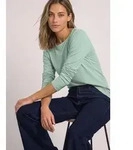 STREET ONE Langarmshirt Style Lanea Shirt mit U-Boot-Ausschnitt gr&uuml;n 34 EU