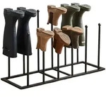 relaxdays Schuhst&auml;nder Stiefelhalter aus Metall, M schwarz 73 cm x 45 cm x 25...