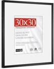 LuxusKollektion Einzelrahmen Bilderrahmen 30x30 Passepartout 20x20cm Alu Schwarz