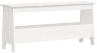 vidaXL Sitzbank Flurbank Wei&szlig; 100 x 28 x 45 cm Massivholz Kiefer wei&szlig;