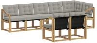 vidaXL Gartenlounge-Set Outdoor-Sofagarnitur 8 stk. Wei&szlig; und Hellgrau, (8-tlg)