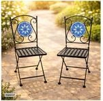 HTI-Living Gartenstuhl Gartenst&uuml;hle 2 St&uuml;ck Marocco Blau (2er Set, 2 St),