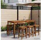 vidaXL Bartisch vidaXL Gartenbar-Tisch Natur 196 x 80,5 x 105 cm Massivholz...