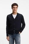 Strickjacke BOSS ORANGE "Avac", Herren, Gr. L, schwarz (dunkelblau404), Strick,