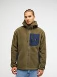 Kapuzenfleecejacke QUIKSILVER "CLEAN COAST FZ HOOD", Herren, Gr. L, gr&uuml;n (grape