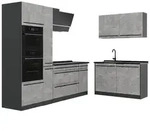 Vicco Winkelk&uuml;che R-Line, Beton/Anthrazit, 230 x 120 cm Arbeitsplatte...