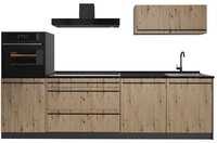 Vicco K&uuml;chenzeile R-Line, Artisan-Eiche/Anthrazit, 280 cm Arbeitsplatte...