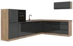 Vicco Winkelk&uuml;che R-Line, Anthrazit Hochglanz/Goldkraft Eiche, 327 x cm