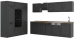 Vicco K&uuml;chenzeile R-Line, Anthrazit Landhaus/Anthrazit, 180 cm Arbeitsplatte