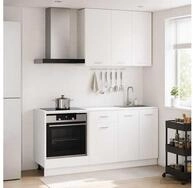 vidaXL H&auml;ngeschrank vidaXL K&uuml;cheneinheit LYON 5 stk. Wei&szlig; Holzwerkstoff