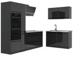 Vicco Winkelk&uuml;che R-Line, Anthrazit Hochglanz/Anthrazit, 230 x 120 cm...