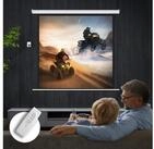 HOMCOM Leinwand 85 Zoll 4K Rollo-Leinwand Projektionsleinwand, f&uuml;r Heimkino
