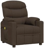 vidaXL Massagesessel Massagesessel Dunkelbraun Stoff (1-St)