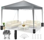 LuxusKollektion Faltpavillon Faltpavillon 3x3m Grau ohne Seitenteile