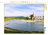CALVENDO Puzzle CALVENDO Puzzle Laufen mit Salzachschleife und Kirche Mari&auml;