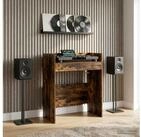 vidaXL Arbeitstisch vidaXL DJ Tisch Raucheiche 82 x 45 x 102 cm Holzwerkstoff