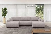 ALTDECOR Wohnlandschaft BERY-U, Couch mit Schlaffunktion, Wohnzimmer -