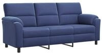 vidaXL Sofa 214 x 85 x 93 cm Sofa Polizeiblau 214x85x93 cm Samt, 1 Teile