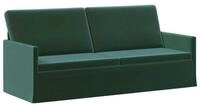 vidaXL Sofa 190 x 81 x 82 cm 3-Sitzer Sofa Dunkelgr&uuml;n 190x81x82 cm Samt V, 1...