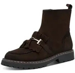 Tamaris Stiefelette Blockabsatz, Boots mit trendigen Fransen und Quasten braun...