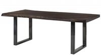 Massivmoebel24 Esstisch FREEFORM Mango Massivholz grau (Massivholz zerlegt 55 kg