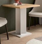 Inn.Furn S&auml;ulen-Esstisch Anton (K&uuml;chentisch in Eiche Artisan und Wei&szlig;,
