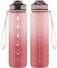 LuxusKollektion Trinkflasche Trinkflasche 1L Strohhalm Auslaufsicher BPAfrei...